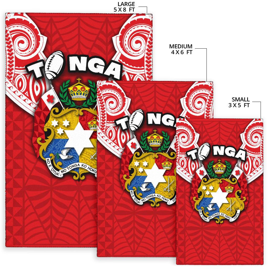 (Custom Personalised) Tonga Rugby Area Rug Royal Style - Polynesian Pride