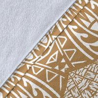 Hawaii Turtle Map Polynesian Premium Blanket - Circle Style - Polynesian Pride