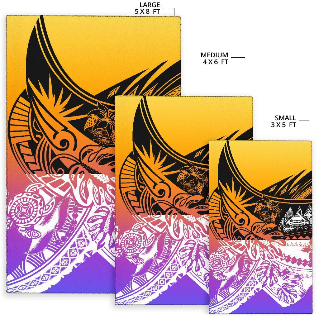 American Samoa Area Rug - Tribal Jungle Pattern - Polynesian Pride