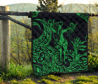 Polynesian Hawaii Premium Quilt - Hula Girl Green - Polynesian Pride