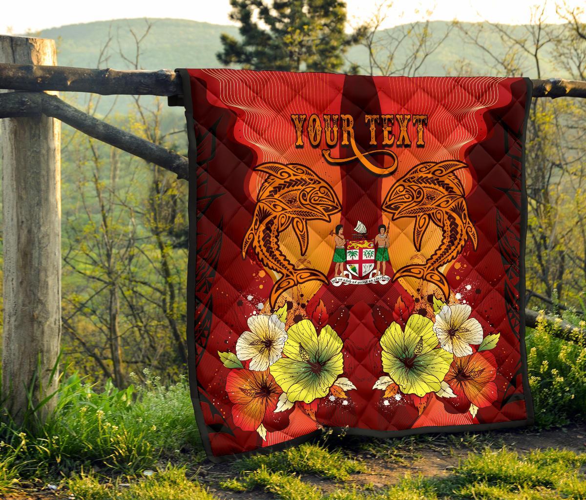 Fiji Custom Personalised Premium Quilt - Tribal Tuna Fish - Polynesian Pride