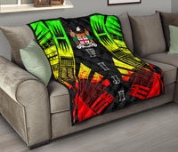 Fiji Premium Quilt - Fiji Coat Of Arms Polynesian Reggae Tattoo - Polynesian Pride