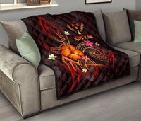 Kosrae Polynesian Premium Quilt - Legend of Kosrae (Red) - Polynesian Pride