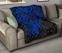Cook Islands Premium Quilt - Blue Turtle - Polynesian Pride