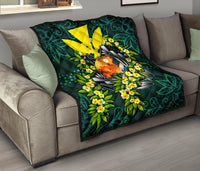 Polynesian Hawaii Premium Quilt - Ti Leaf Lei Turtle - Polynesian Pride