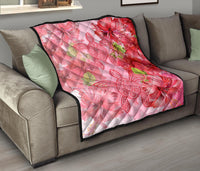 Hawaii Turtle Hibiscus Premium Quilt - Pink Style - Polynesian Pride