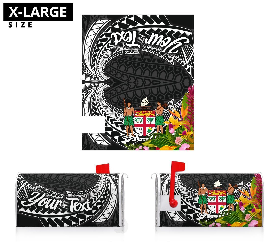 Fiji Mailbox Cover - Custom Personalised Tropical Flowers Style - Polynesian Pride