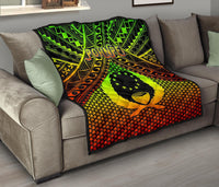 Polynesian Pohnpei Premium Quilt - Reggae Vintage Polynesian Patterns - Polynesian Pride