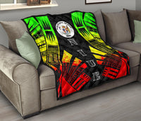 Niue Premium Quilt - Niue Seal Polynesian Reggae Tattoo - Polynesian Pride