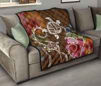 Hawaii Turtle Polynesian Premium Quilt - Herd Style - Polynesian Pride