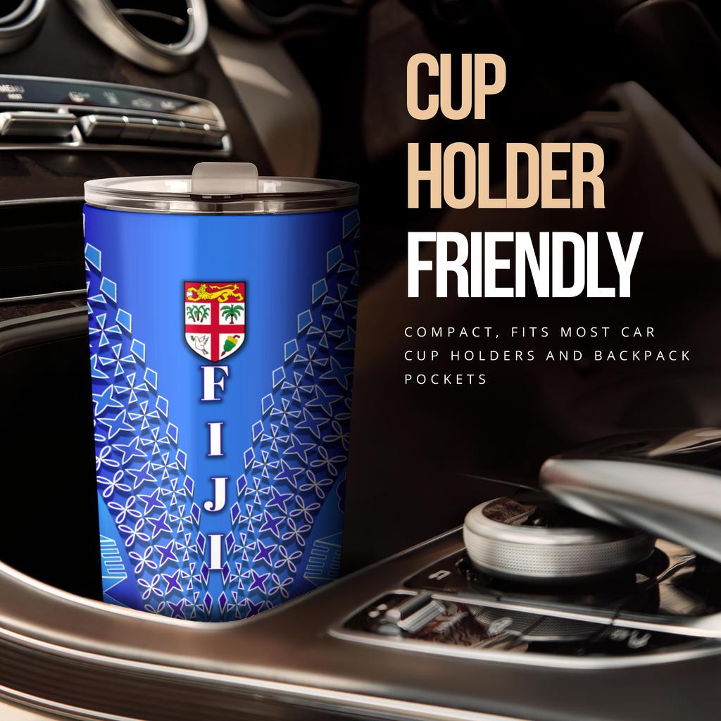 Fiji Drua Tumbler Tapa - Polynesian Pride