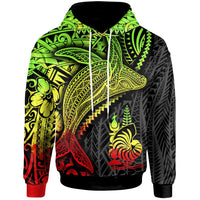 New Caledonia Hoodie Humpback Whale & Coat of Arms Reggae Unisex Reggae - Polynesian Pride