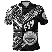 Federated States of Micronesia Polo Shirt FSM Original Style Black LT8 - Polynesian Pride