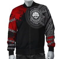 Federated States of Micronesia Polynesian Men's Bomber Jacket - Polynesian Chain Style - Polynesian Pride