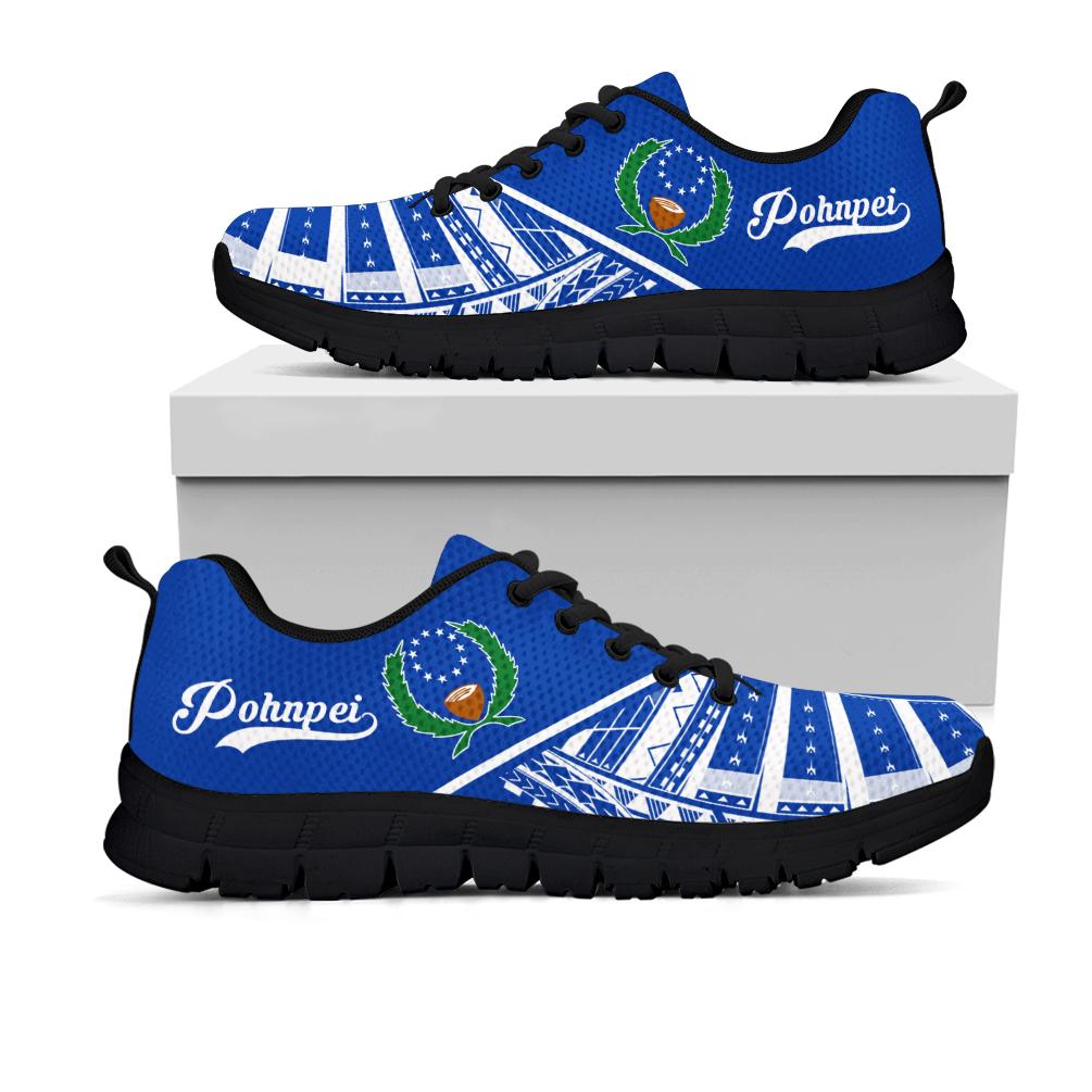 Pohnpei Sneakers - Pohnpei Flag Micronesian Tattoo Unisex White - Polynesian Pride