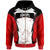 Papua New Guinea Zip Hoodie Kokopo PNG Coat of Arms Unisex Red Black - Polynesian Pride