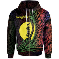 New Caledonia Zip Hoodie Hienghene Wings Style Flag Color Unisex Black - Polynesian Pride