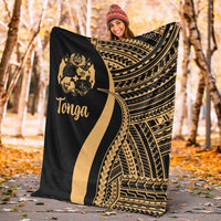 Tonga Premium Blanket - Gold Polynesian Tentacle Tribal Pattern - Polynesian Pride