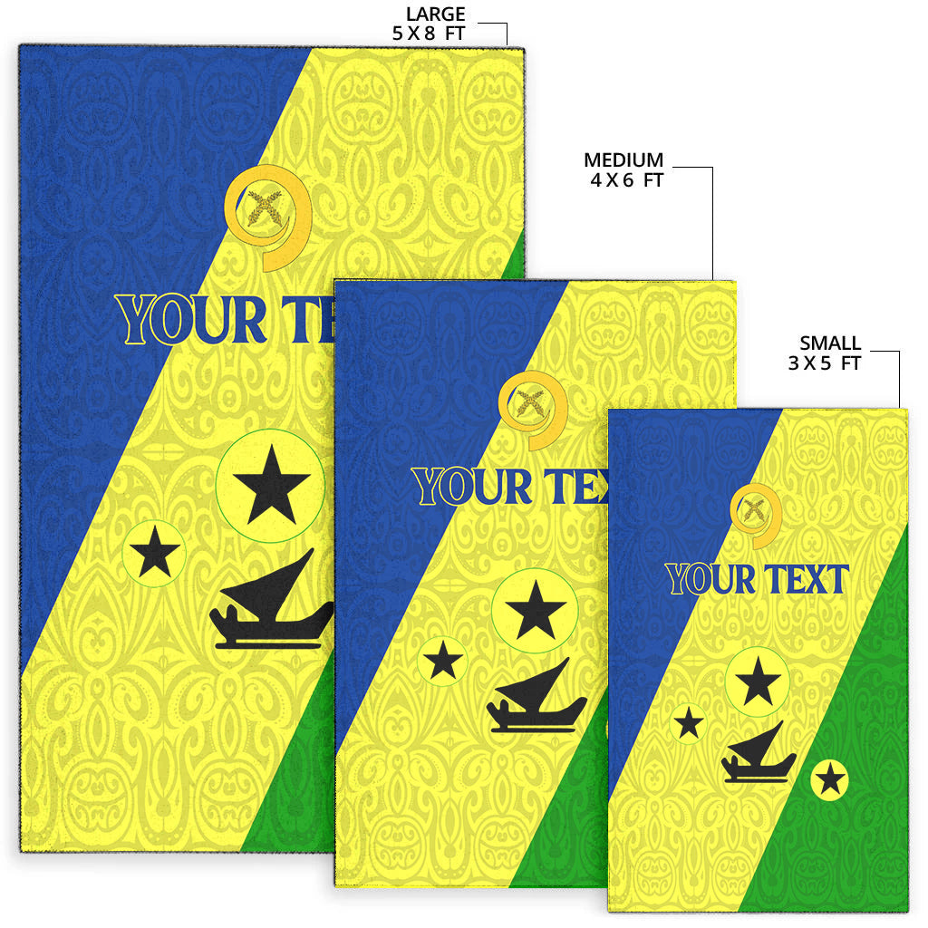 (Custom Personalised) Vanuatu Malampa Province Area Rug - Flag Style - LT12 - Polynesian Pride