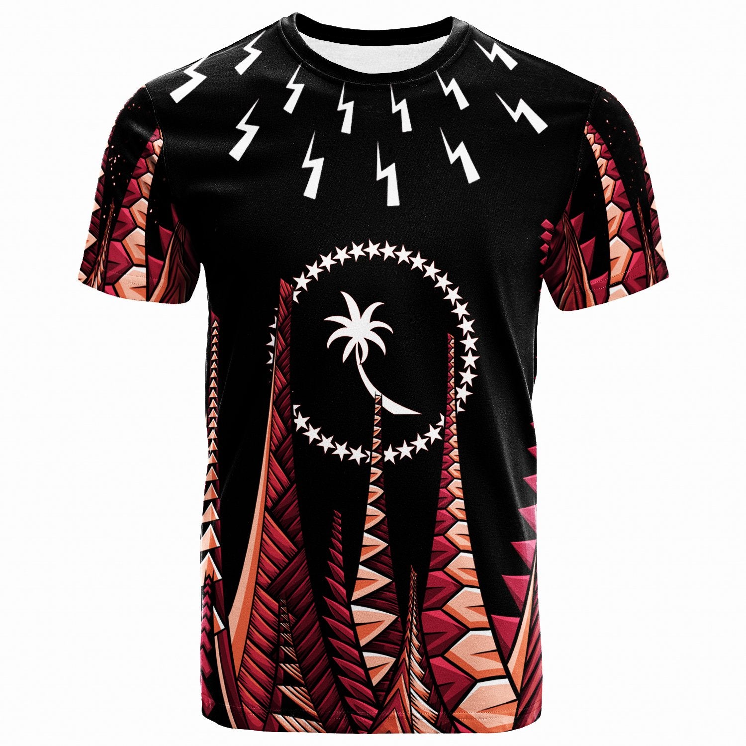 Chuuk T Shirt Thunder Bolt Seamless Pattern Violet Color Unisex Violet - Polynesian Pride