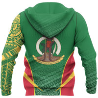Vanuatu Active Special Hoodie Vanuatu Coat of Arms Polynesian Tattoo - Polynesian Pride