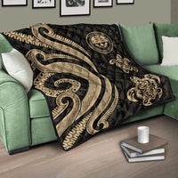 Federated States of Micronesia Premium Quilt - Gold Tentacle Turtle - Polynesian Pride