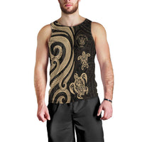 Niue Men's Tank Top - Gold Tentacle Turtle - Polynesian Pride