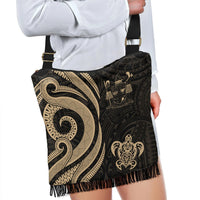 Fiji Boho Handbag - Gold Tentacle Turtle Crest - Polynesian Pride