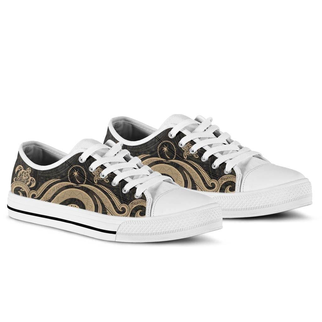 Chuuk Low Top Canvas Shoes - Gold Tentacle Turtle - Polynesian Pride