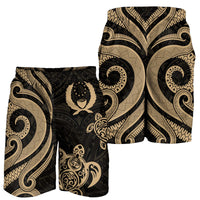 Pohnpei Men's Short - Gold Tentacle Turtle - Polynesian Pride