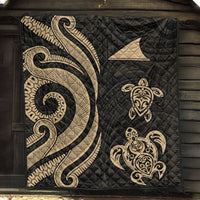 Tokelau Premium Quilt - Gold Tentacle Turtle - Polynesian Pride