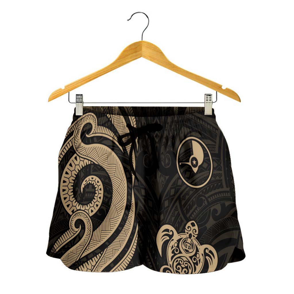 Yap Women's Short - Gold Tentacle Turtle - Polynesian Pride
