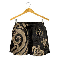 Kosrae Women's Short - Gold Tentacle Turtle - Polynesian Pride