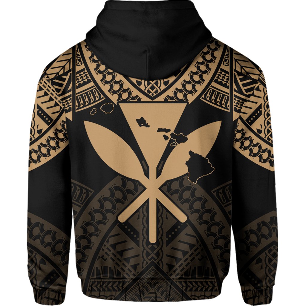 Hawaii Polynesian Hoodie Limited Tab Style Gold - Polynesian Pride