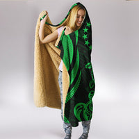 Cook Islands Hooded Blanket - Green Tentacle Turtle - Polynesian Pride