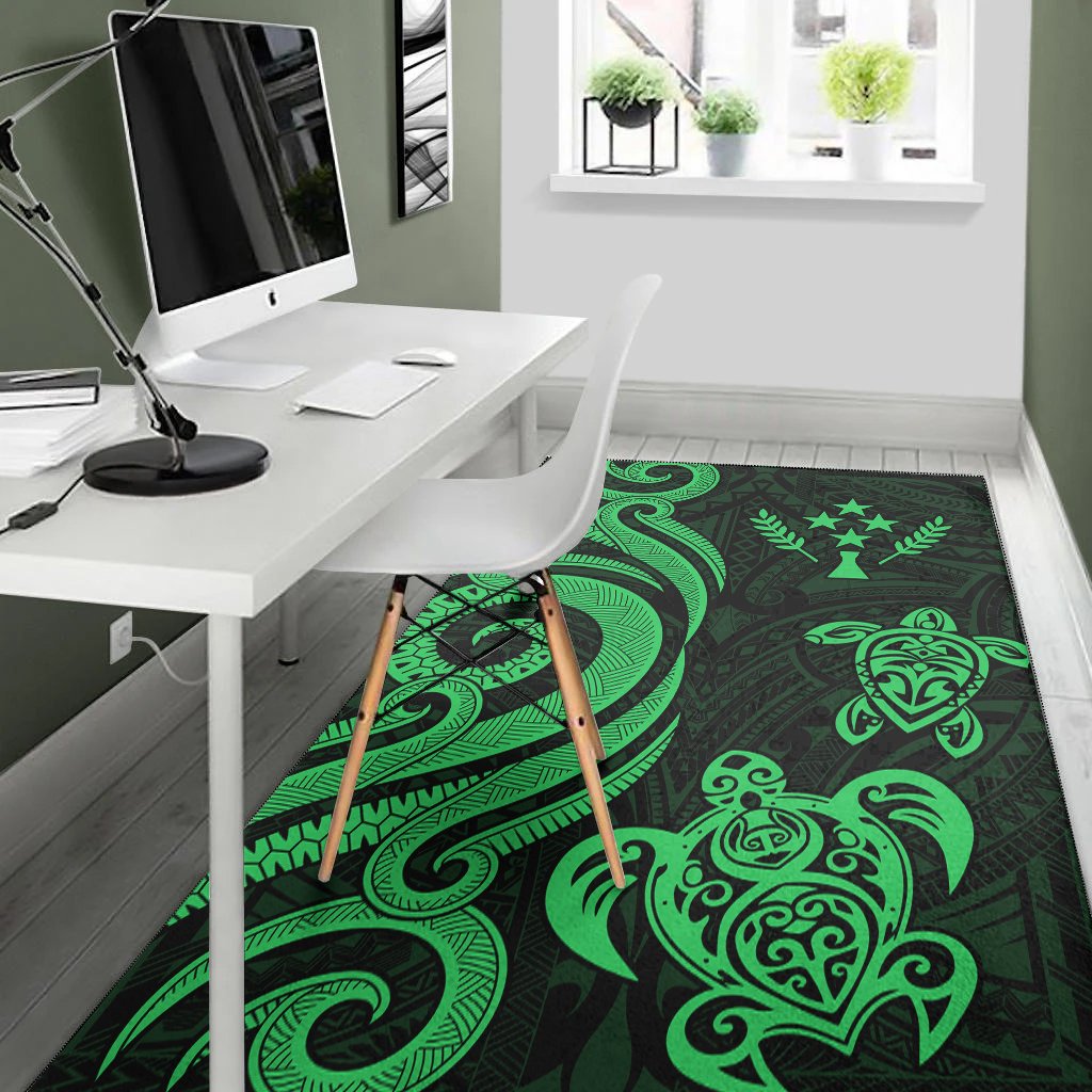 Kosrae Area Rug - Green Tentacle Turtle - Polynesian Pride
