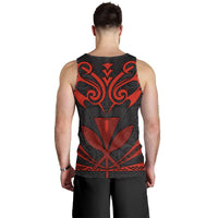 Hawaii Kanaka Polynesian Football Jersey Men's Tank Top - Grey And Red - Bernice - AH - Polynesian Pride