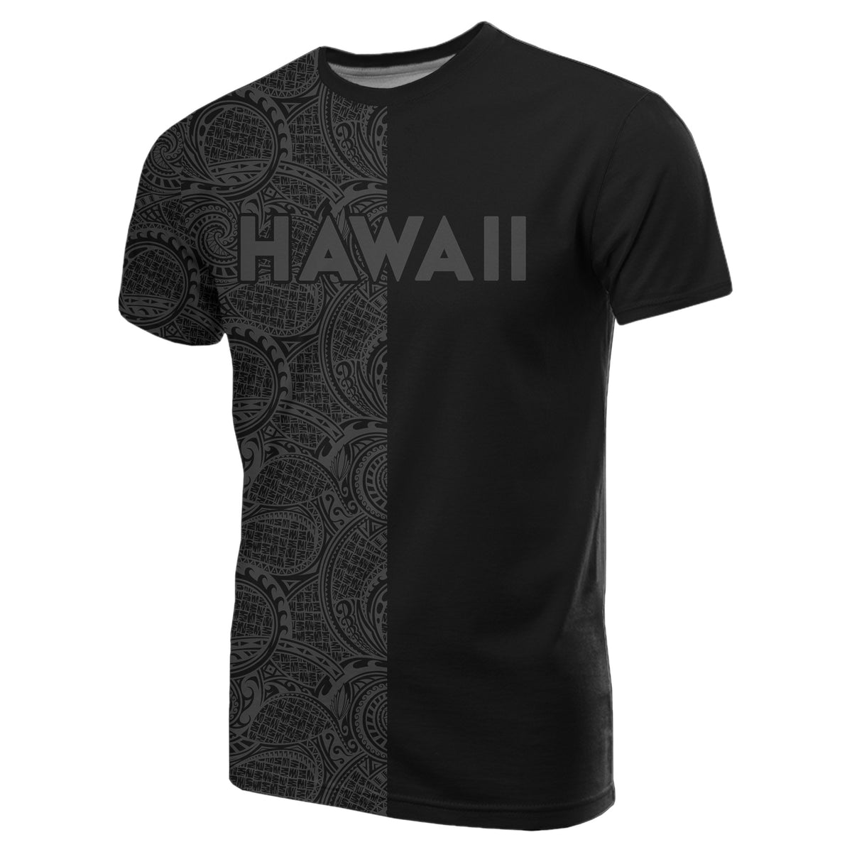 Hawaii Kanaka Polynesian T Shirt The Half Grey - Polynesian Pride