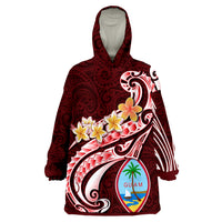 Guam Guam Seal Polynesian Patterns Plumeria Wearable Blanket Hoodie LT9 Unisex One Size - Polynesian Pride