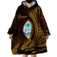 Guam Wings Style Gold Version Wearable Blanket Hoodie LT9 - Polynesian Pride