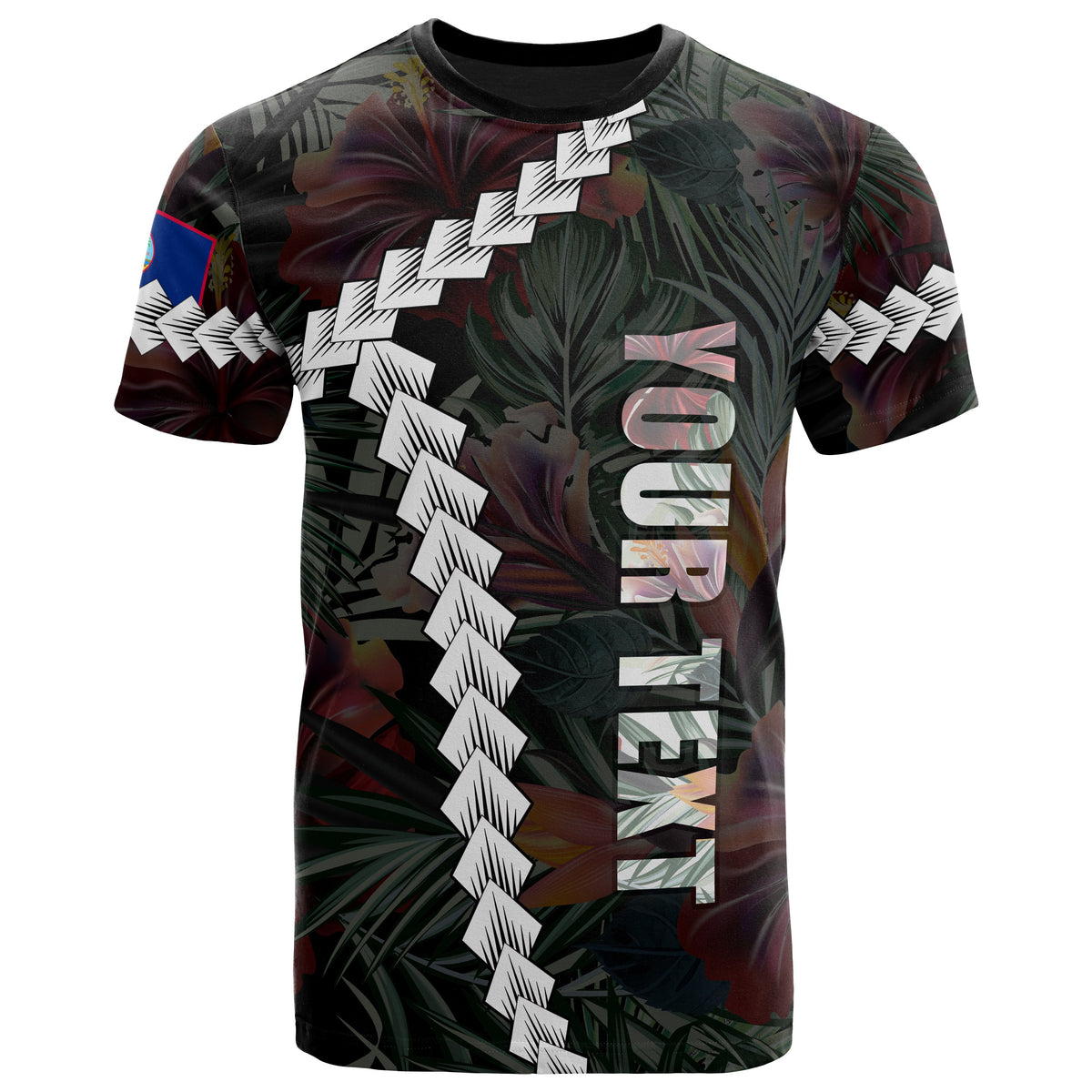 Guam Polynesian Custom T Shirt Chain Polynesian Unisex BLACK - Polynesian Pride