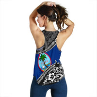 Guam Women Racerback Tank Fall In The Wave - Polynesian Pride