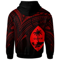 Guam Hoodie Red Color Cross Style - Polynesian Pride