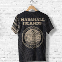 Marshall Islands T Shirt Marshall Islands Flag Seal Polynesian Tattoo Style - Polynesian Pride