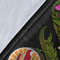 Tahiti Polynesian Custom Personalised Blanket - Plumeria Tribal - Polynesian Pride