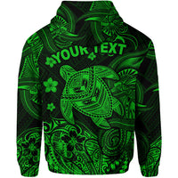 Custom Hawaii Turtle Polynesian Hoodie Plumeria Flower Unique Style Green LT8 - Polynesian Pride