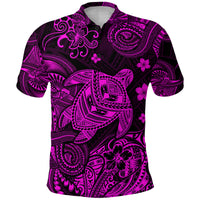 Hawaii Turtle Polynesian Polo Shirt Plumeria Flower Unique Style Pink LT8 - Polynesian Pride