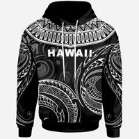 Hawaii Custom Hoodie Unique Serrated Texture White Unisex White - Polynesian Pride