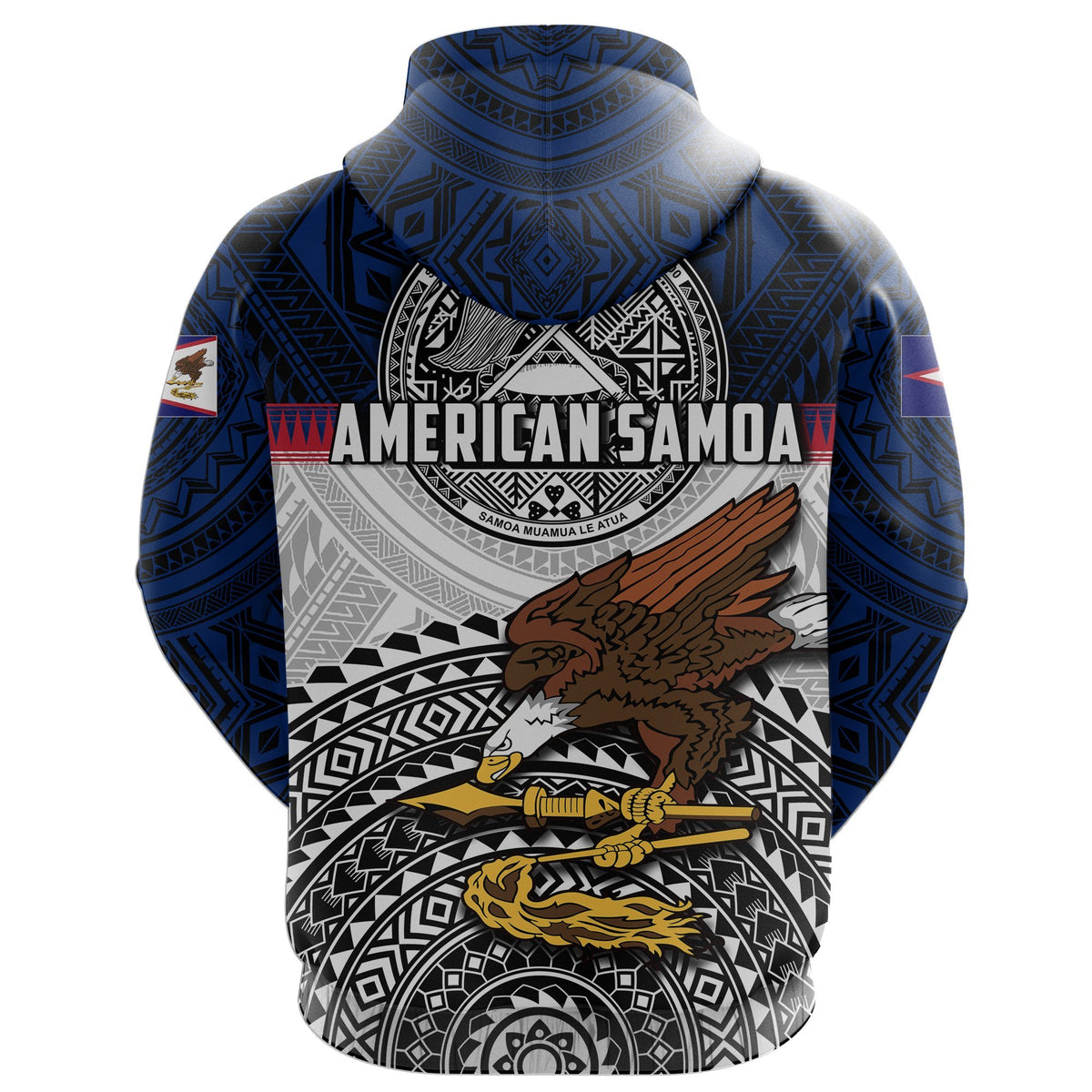 American Samoa All Over Hoodie Polynesian - Polynesian Pride