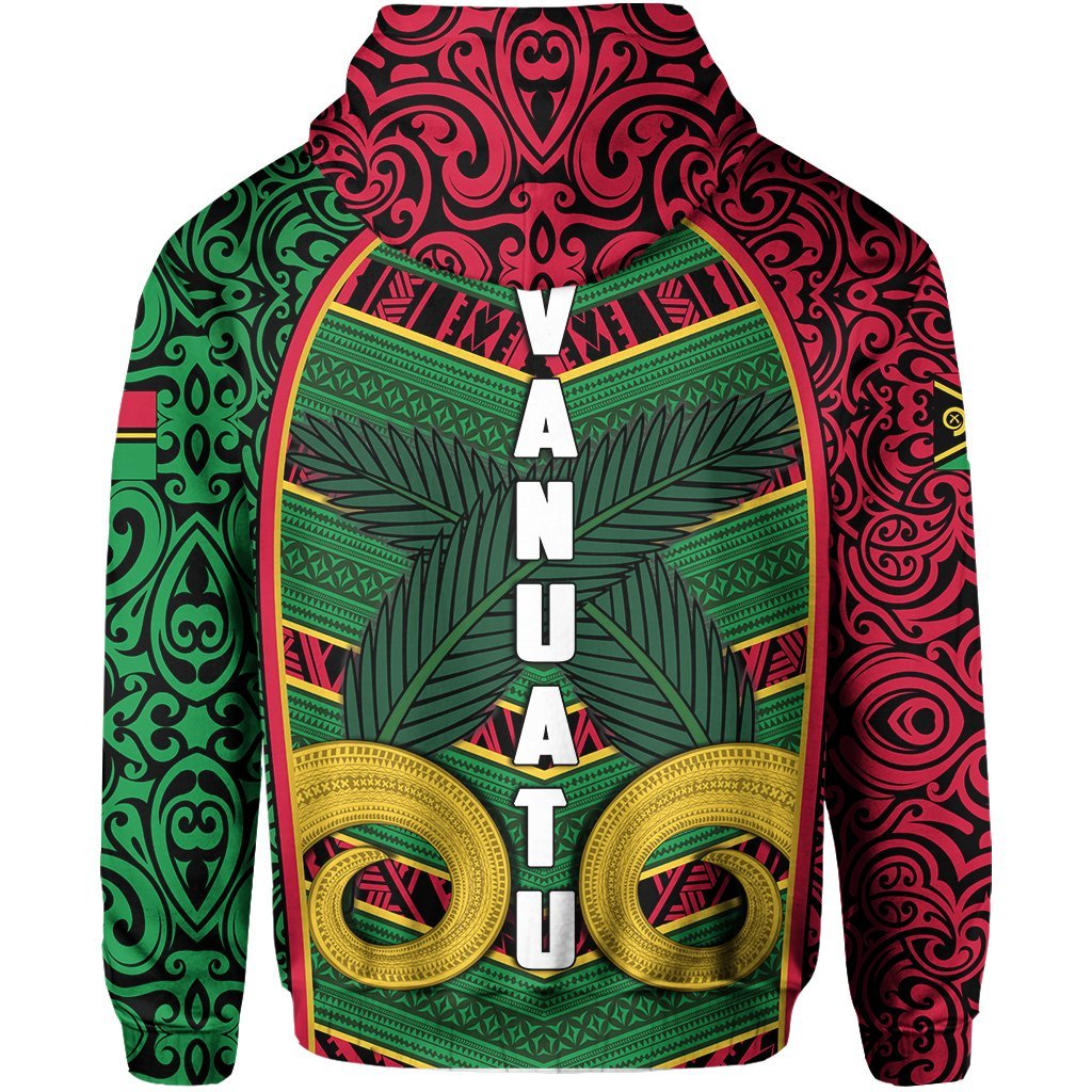 Vanuatu All Over Zip Hoodie Pig Tusk Polynesian Coat of Arms - Polynesian Pride
